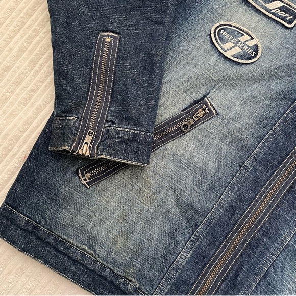 Y2K Enyce All Borough Blue Denim Jacket | XL - Picture 10 of 10